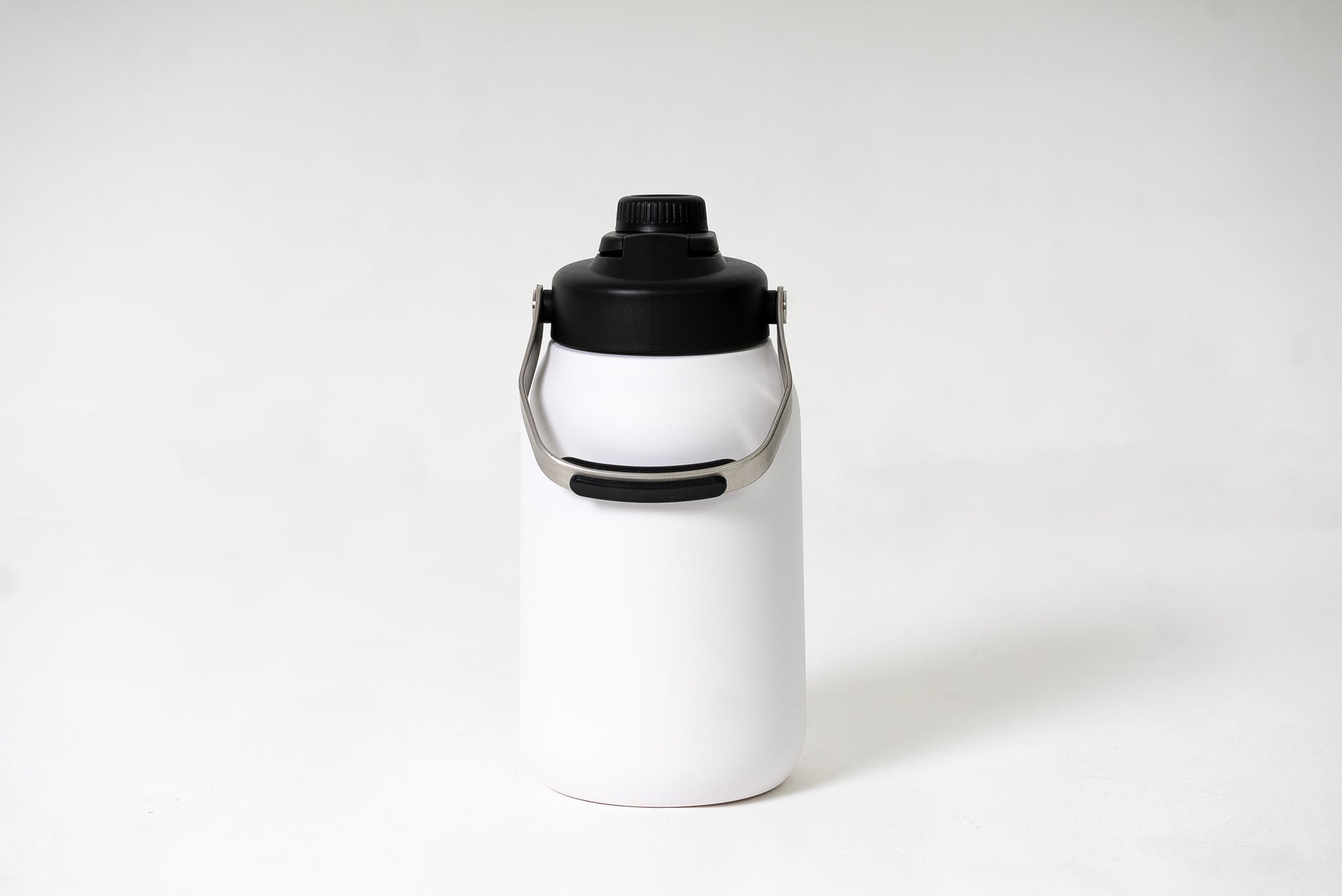 Growler water bottle ideal for hiking and long workdays, keeping drinks cold