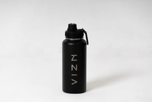 Lightweight canteen water bottle with double insulation and screw top lid