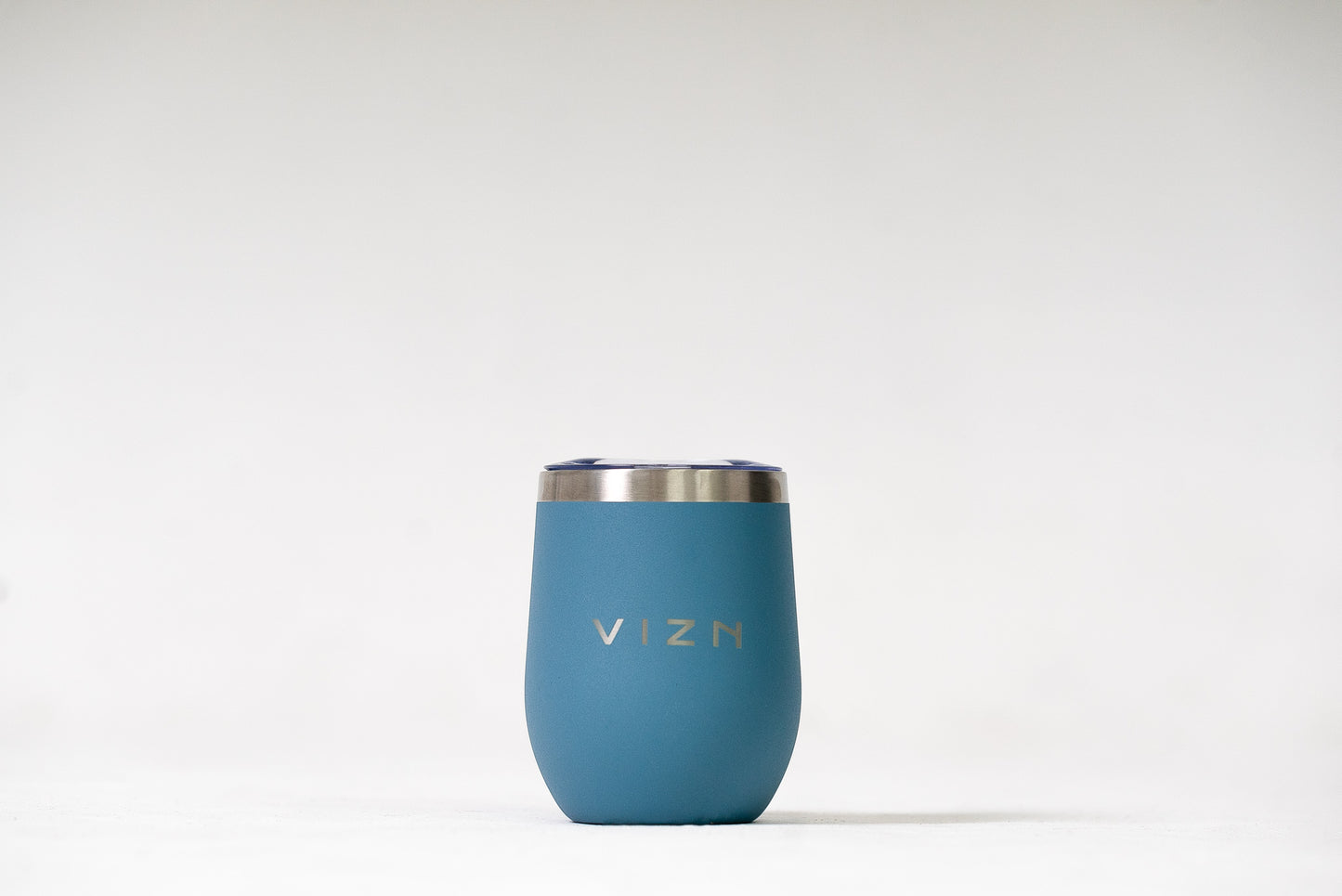 Mist Grey Blue Sipper Tumbler with a slide lid, emphasizing its minimalist design