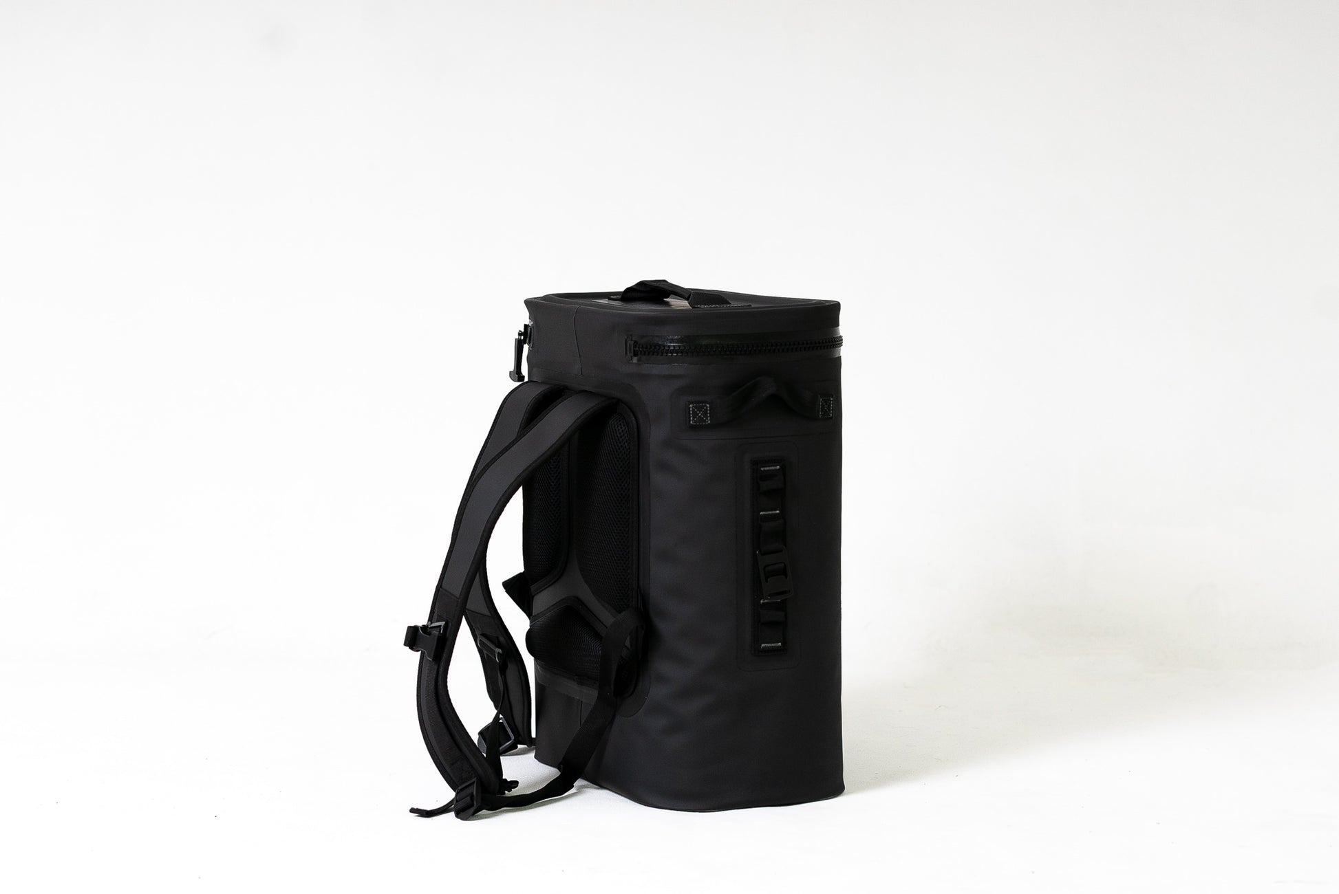 Insulated cooler backpack with external pocket and front loops