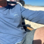 Blue quick dry long sleeve shirt for summer weather. Lightweight and durable.